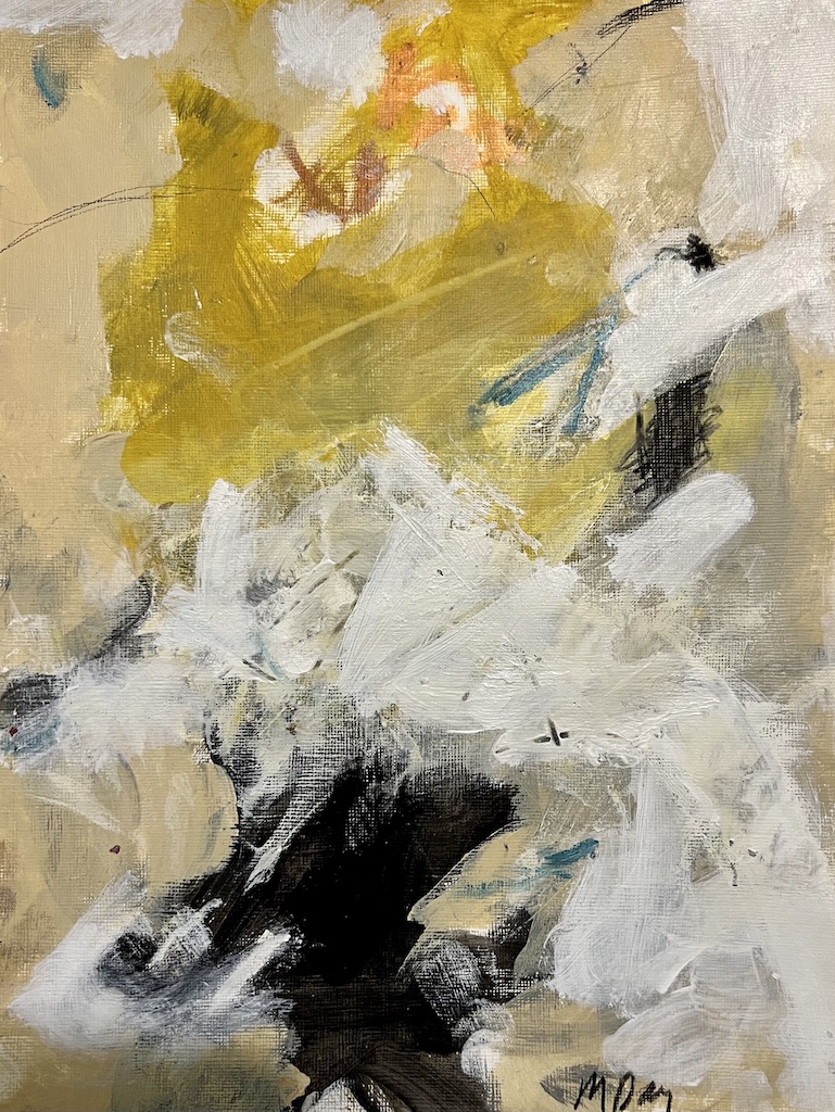 6 - 9 x 12s Acrylic on Paper - $275 earth - metal piece